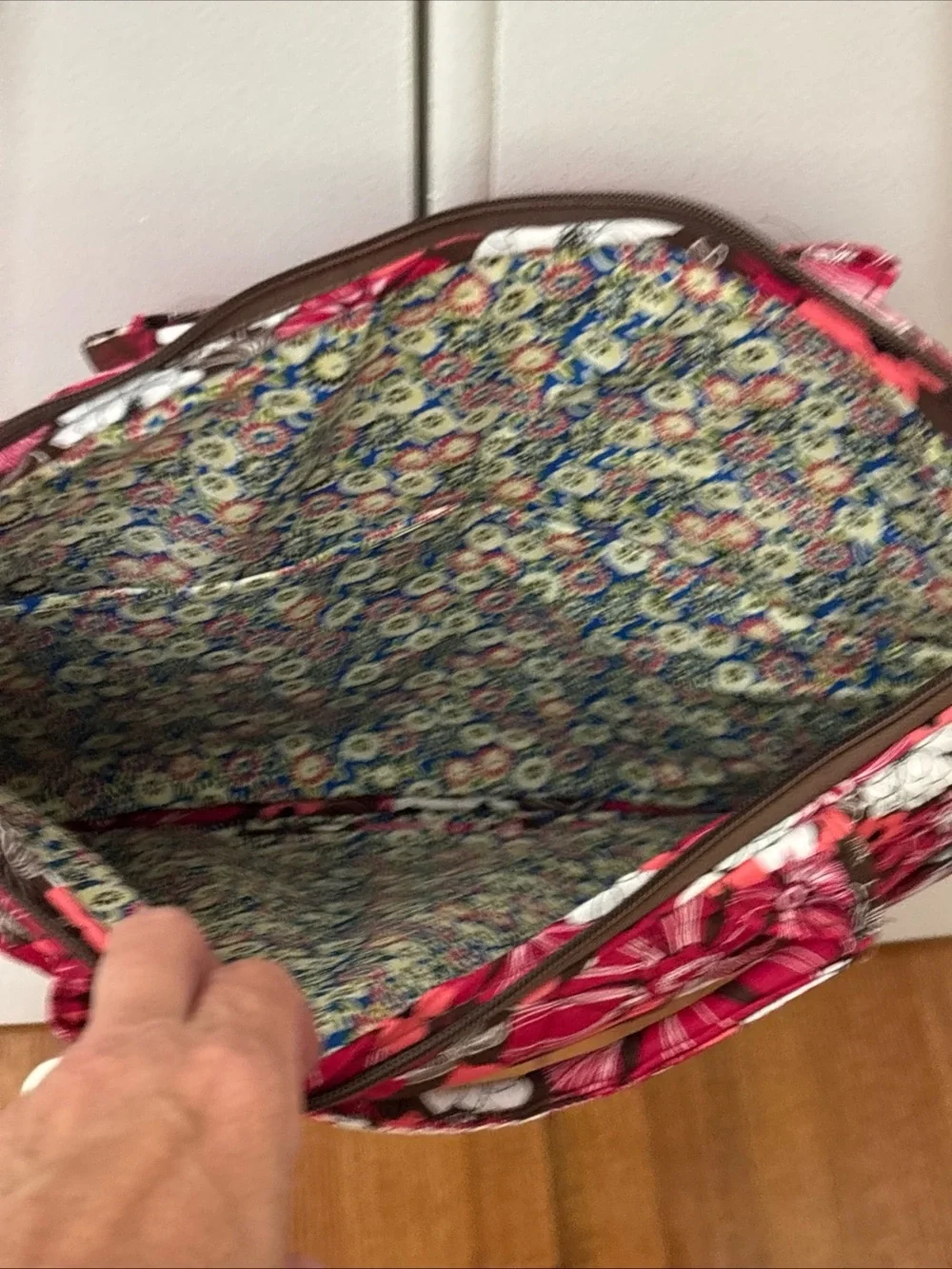Nicole's Boutique Laptop Case Quilted Floral Print Pink White New